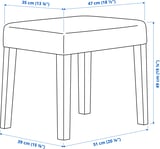 Illustration with measurements for the product: SAKARIAS.