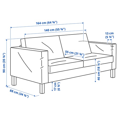 SALTSJÖBADEN 2-seat sofa, Fridtuna yellow