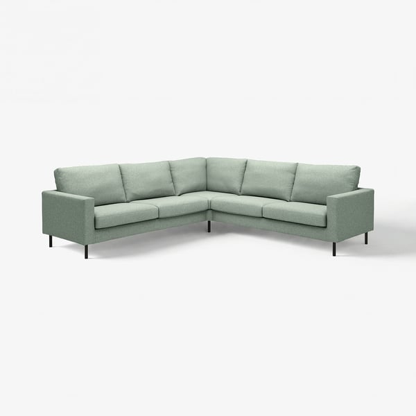 SALTSJÖBADEN Corner sofa, 4-seat, Gunnared light green