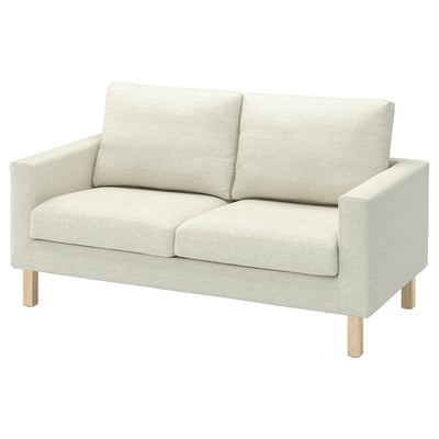 SALTSJÖBADEN beige sofa, modern, rectangular, upholstered in recycled polyester.
