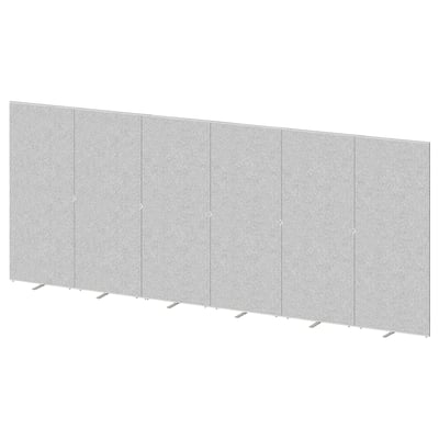 White room dividers with panel, metal rails, and legs.