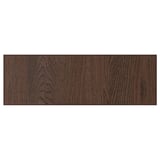 Wooden furniture panel, dark brown, oak veneer, rectangular, modern design.