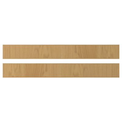 Light-colored wooden strips, oak veneer, straight edges.