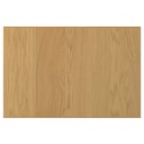 A SINARP wooden door in natural oak color, featuring a solid oak edge and a veneer material, which provides a durable and stable build.