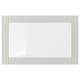 SINDVIK cabinet, light grey, clear glass front, rectangular.