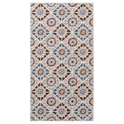 SJÖINGENJÖR Rug, low pile, beige/brown, 80x150 cm