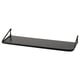 Option: SKÅDIS black metal shelf, rectangular, minimalist design, sturdy steel frame, glossy finish.