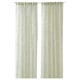 Option: SKÄREFLY curtains, light green, sheer, floral pattern, 60% viscose/rayon, 40% polyester, rectangular.