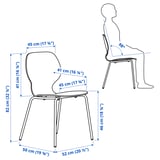 SKÅLSTA Chair, oak veneer/tubular metal/light grey-beige