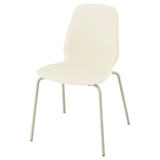 SKÅLSTA Chair, plastic beige/tubular metal/light grey-beige