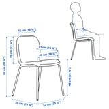 SKÅLSTA Table and 4 chairs, oak effect straight light grey-beige/Knäbäck beige tubular metal/light grey-beige, 140x80 cm
