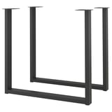 SKÅLSTA Table leg, U-shaped black-grey
