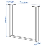 SKÅLSTA Table leg, U-shaped black-grey