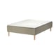 IKEA SKÅRER mattress base with wooden legs.