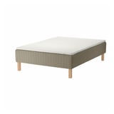 IKEA SKÅRER sprung mattress, white, wooden legs.