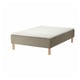 IKEA SKÅRER sprung mattress, white, wooden legs.