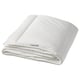 A white SKOGSFRÄKEN duvet with soft, fluffy recycled polyester and lyocell filling, ideal for extra warmth, featuring breathable fabric for comfort.