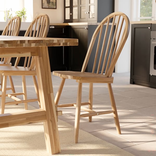 SKOGSTA / SKOGSTA Table and 4 chairs, acacia/acacia, 160x81 cm