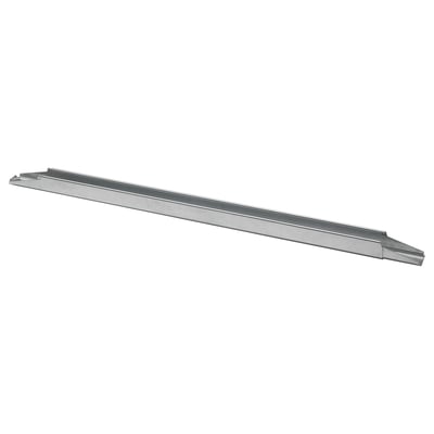 SKORVA: gray, long, straight, galvanized steel rail.