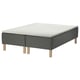 SKOTTERUD grey mattress set, grey, square, wooden legs, quilted pattern, memory foam.