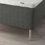 Ikea SKOTTERUD sprung mattress displayed on wooden floor with bjorli legs.