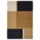 The SKRIFTSPRÅK rug bold, rectangular shapes in earthy tones, creating a luxurious and sound-dampening addition to your room.
