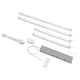 Image displays SKYDRAG led lighting kit, including strips, sensor box, and wireless dimmer, all in white.