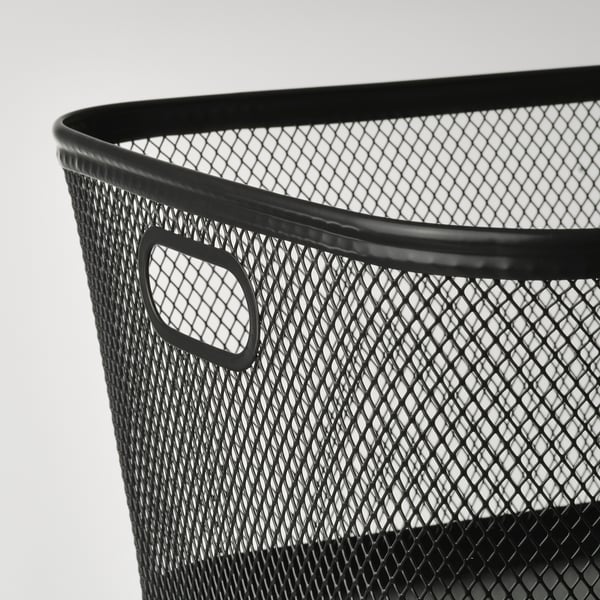 SLÅTTERÄNG Storage basket, anthracite, 25x32x15 cm