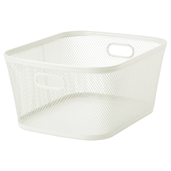 SLÅTTERÄNG Storage basket, off-white, 25x32x15 cm