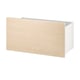 Option: SMÅSTAD storage box with birch front, light wood, white, rectangular, castors.