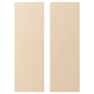 Two plain wooden panels, rectangular, smooth finish. Ideal for SMÅSTAD storage units, birch veneer.