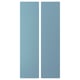 Two identical vertical light blue rectangular panels, pastel colored, smooth finish.
