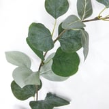 Artificial green garland with lifelike leaves; perfect for festive decorations.