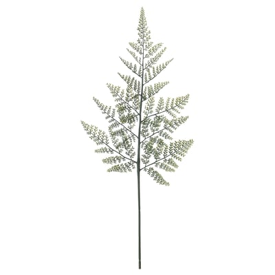 A tall, green artificial plant named SMYCKA, made of polyethylene plastic and steel wire in stem, with lifelike leaves.