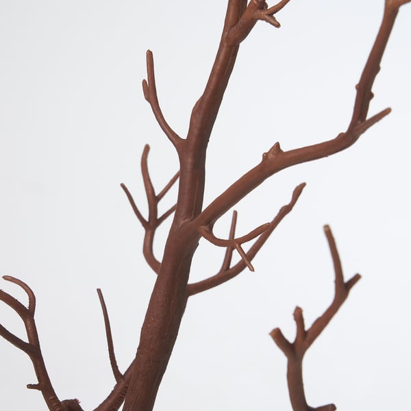 Branches detail. Brown, lifelike stems with intricate texture, positioned against a white background.