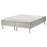 SNARUM mattress base, white, wood & metal, rectangular, modern.
