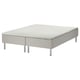 SNARUM mattress base, white, wood & metal, rectangular, modern.