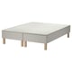 SNARUM gray bed base, wooden legs, bonnell spring mattress for comfort.