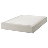 Ikeas white SNARUM foam mattress with beveled edges.