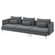 SÖDERHAMN 4-seat sofa, Johanneshov dark grey