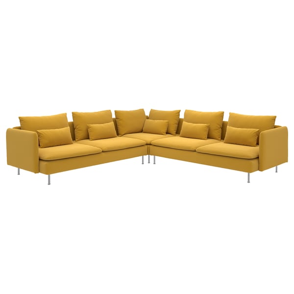 SÖDERHAMN Corner sofa, 6-seat, Kelinge dark yellow