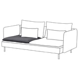 SÖDERHAMN couch: white, modern, clean lines, three cushions, minimalist.
