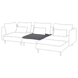 SÖDERHAMN white sectional sofa with dark seat, modern design, comfy cushions.