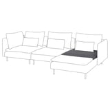 SÖDERHAMN sectional sofa, white with dark seat insert, modern design.