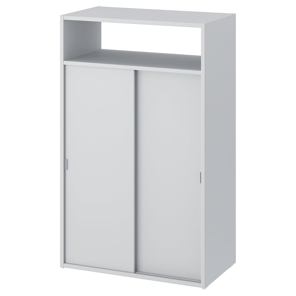 SPIKSMED cabinet, white, modern design with sliding doors for space-saving storage.