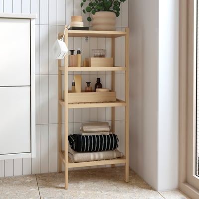 STEGESUND Shelf unit, light bamboo, 36x28x87 cm