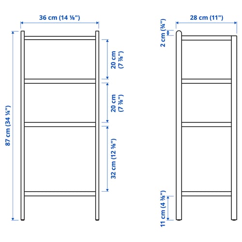 STEGESUND Shelf unit, light bamboo, 36x28x87 cm