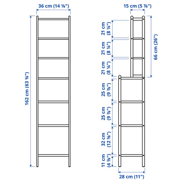 STEGESUND Shelf unit, light bamboo, 36x28x162 cm