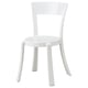 Option: White STEIN chair: easy, comfortable, stackable, durable polycarbonate/abs plastic.