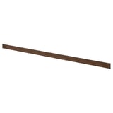 Dark brown ash veneer plinth for kitchen, rectangular shape with linear grain pattern design.